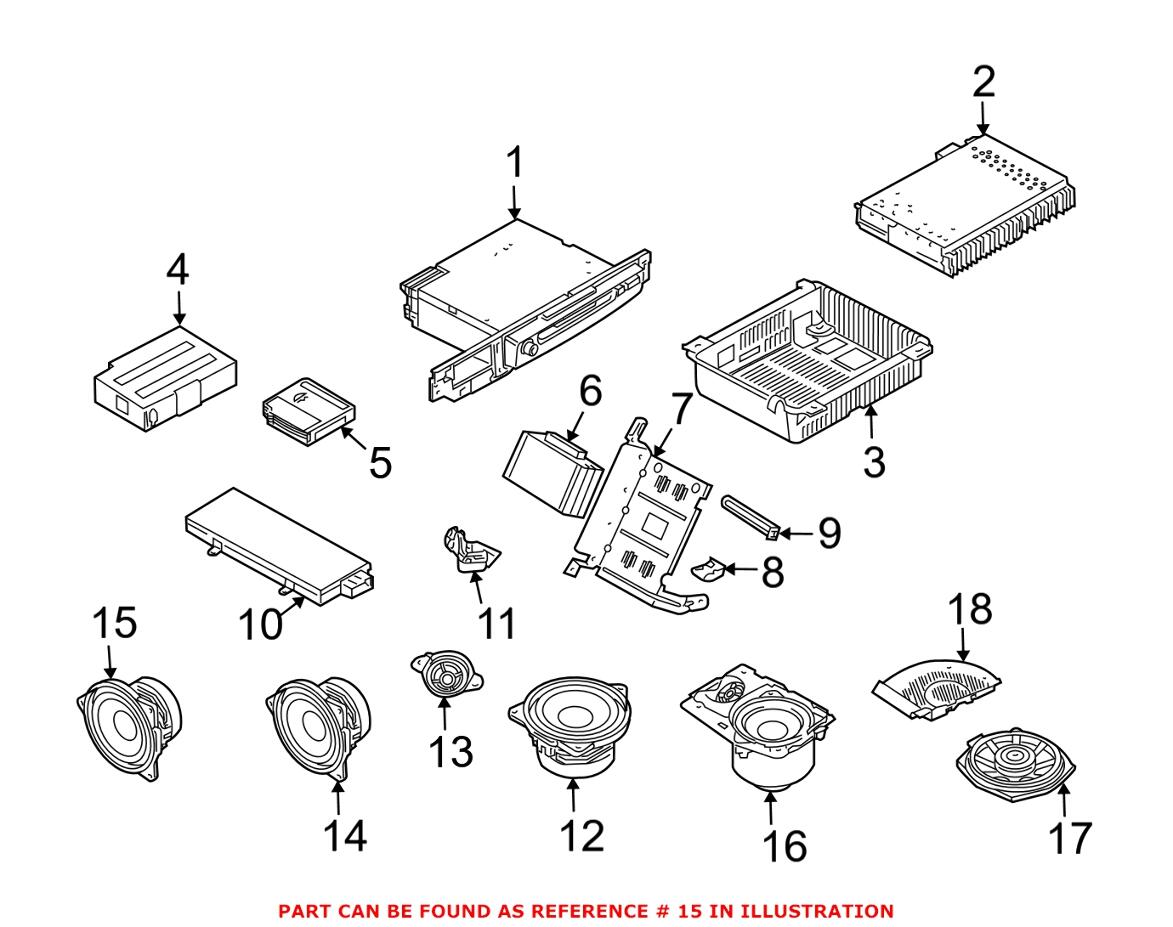 BMW Speaker - Rear (Mid-Range) (Top-HiFi) 65139144975